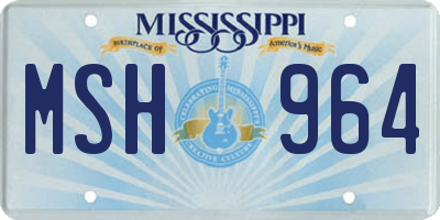 MS license plate MSH964