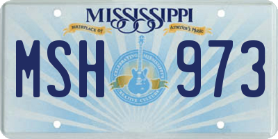 MS license plate MSH973