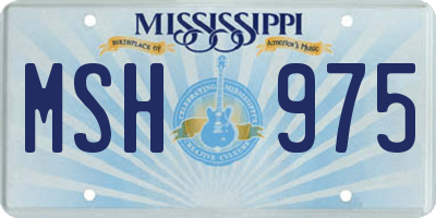 MS license plate MSH975