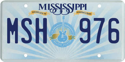 MS license plate MSH976