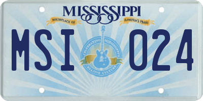 MS license plate MSI024