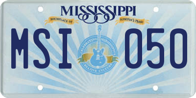 MS license plate MSI050