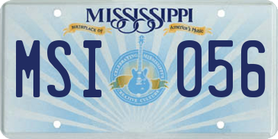 MS license plate MSI056
