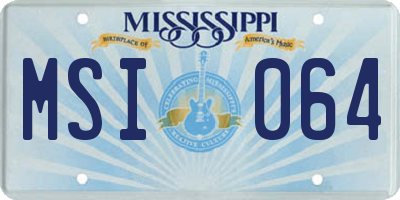 MS license plate MSI064