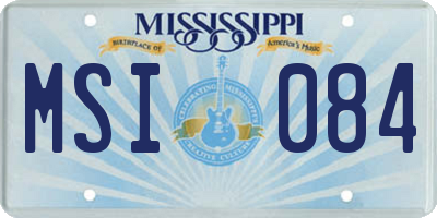 MS license plate MSI084