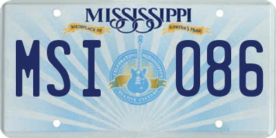 MS license plate MSI086