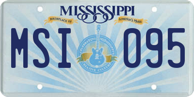 MS license plate MSI095