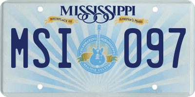 MS license plate MSI097
