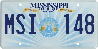 MS license plate MSI148