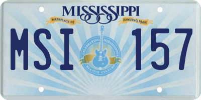 MS license plate MSI157
