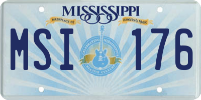 MS license plate MSI176