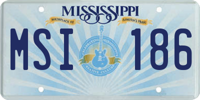 MS license plate MSI186