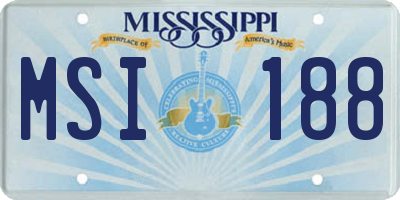 MS license plate MSI188