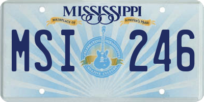 MS license plate MSI246