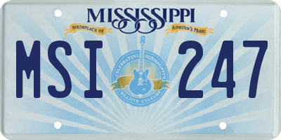 MS license plate MSI247