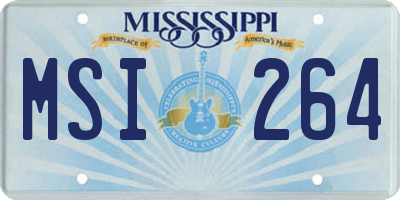 MS license plate MSI264