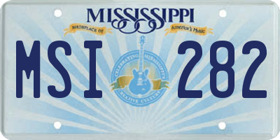 MS license plate MSI282
