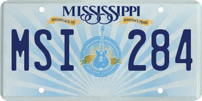 MS license plate MSI284