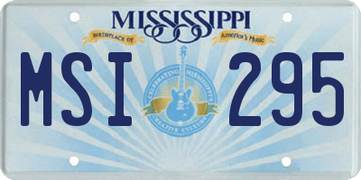 MS license plate MSI295
