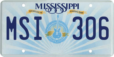 MS license plate MSI306