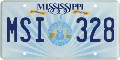 MS license plate MSI328