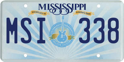 MS license plate MSI338