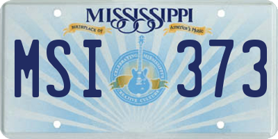 MS license plate MSI373