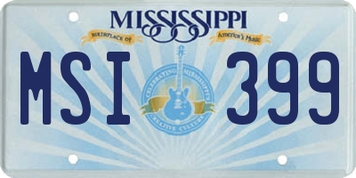 MS license plate MSI399