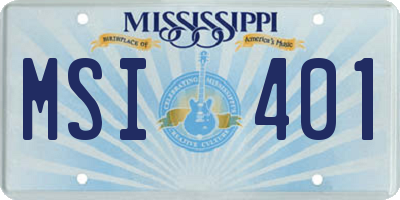 MS license plate MSI401