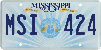 MS license plate MSI424