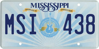 MS license plate MSI438