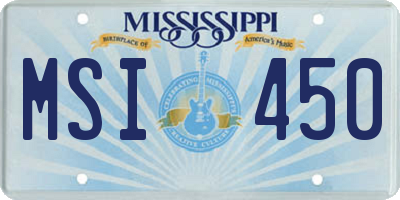 MS license plate MSI450