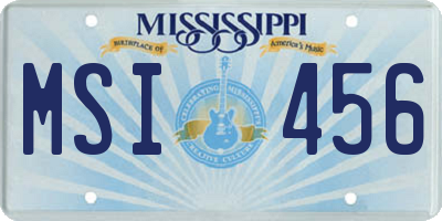 MS license plate MSI456