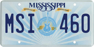 MS license plate MSI460