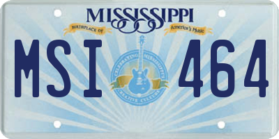 MS license plate MSI464