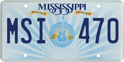 MS license plate MSI470
