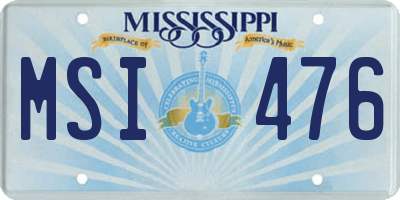 MS license plate MSI476
