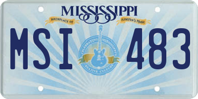 MS license plate MSI483