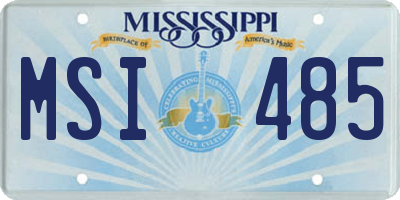 MS license plate MSI485