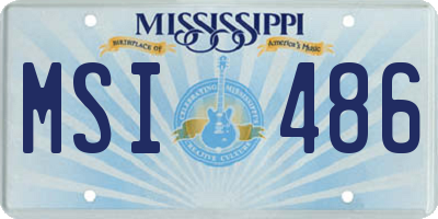 MS license plate MSI486