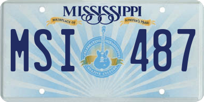 MS license plate MSI487