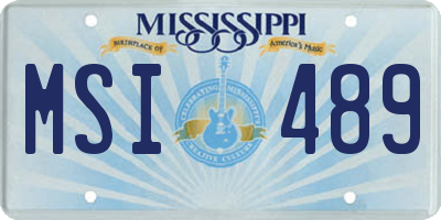 MS license plate MSI489