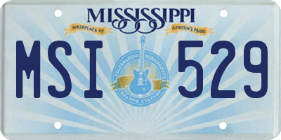 MS license plate MSI529