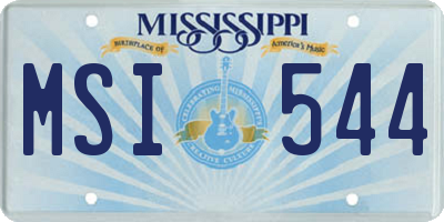 MS license plate MSI544