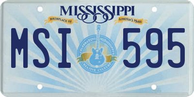 MS license plate MSI595