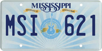 MS license plate MSI621