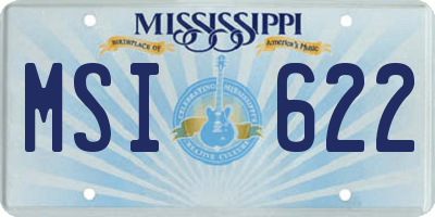 MS license plate MSI622