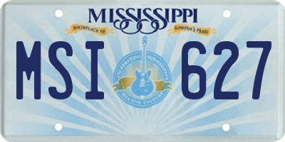 MS license plate MSI627