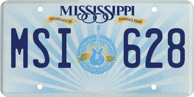 MS license plate MSI628