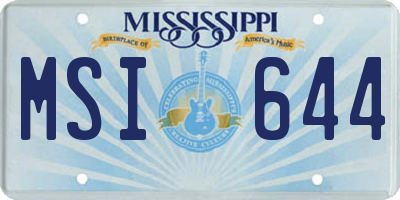 MS license plate MSI644